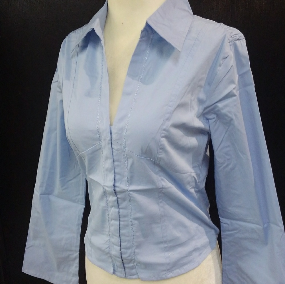 New baby blue light weight long sleeve.